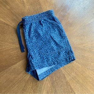 J Crew High Rise Blue Leopard Print Shorts XS